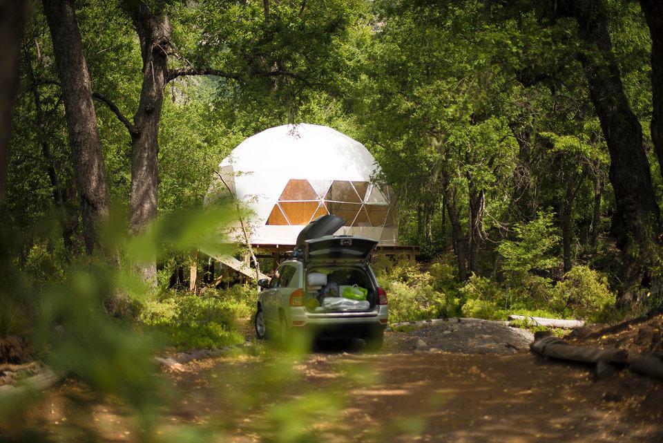 Glamping Domos Treepod Hotel Las Trancas Buitenkant foto